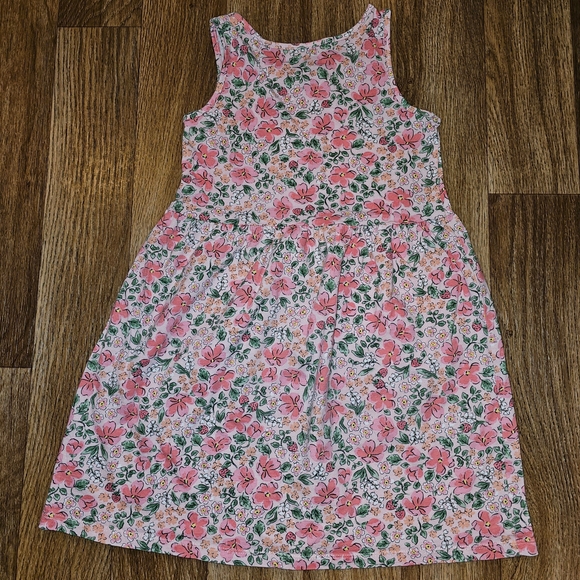 H&M Floral Pink Kids Dress Size 6x-7 - Picture 3 of 4